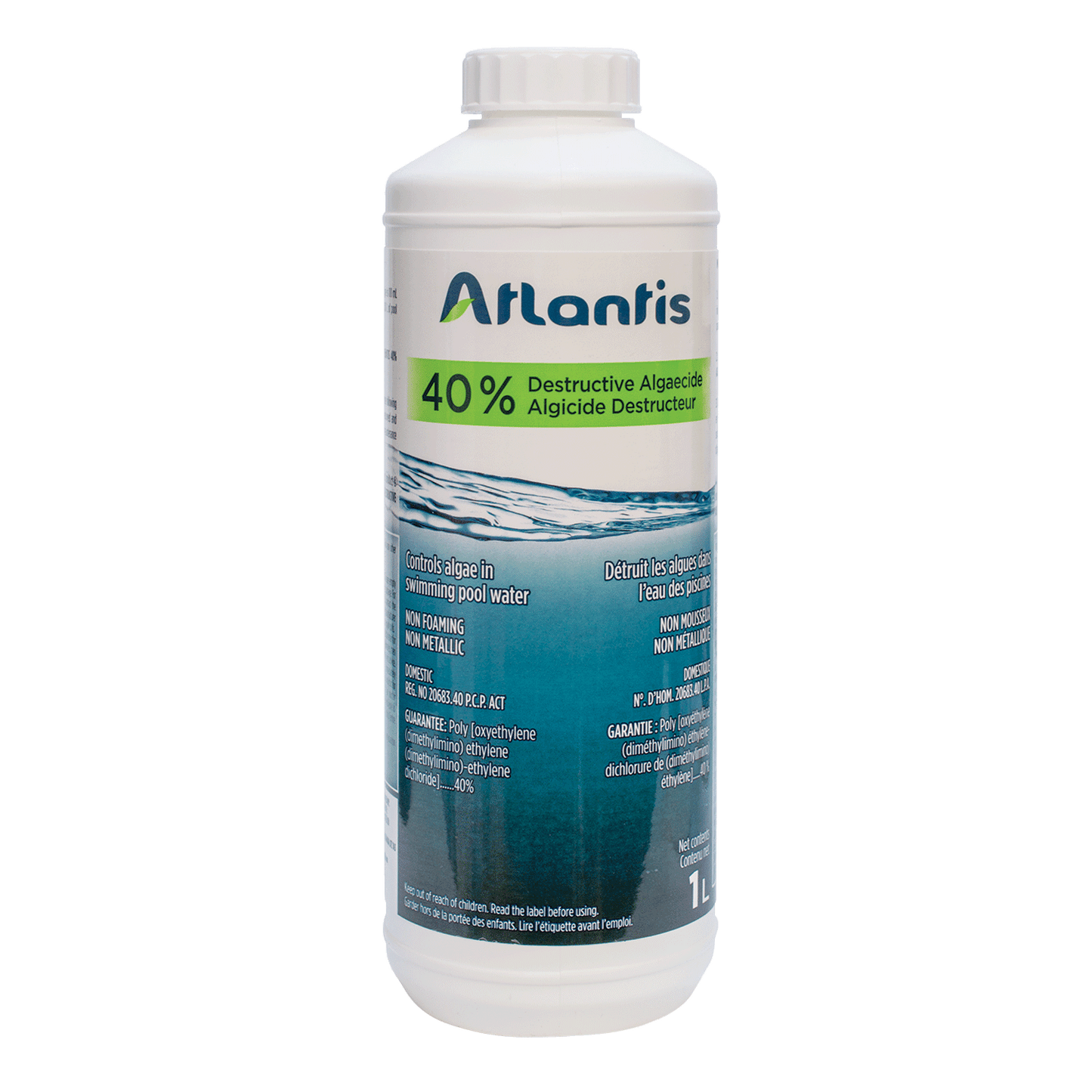 Algicide destructeur Atlantis 40 % pour piscines 1 litre