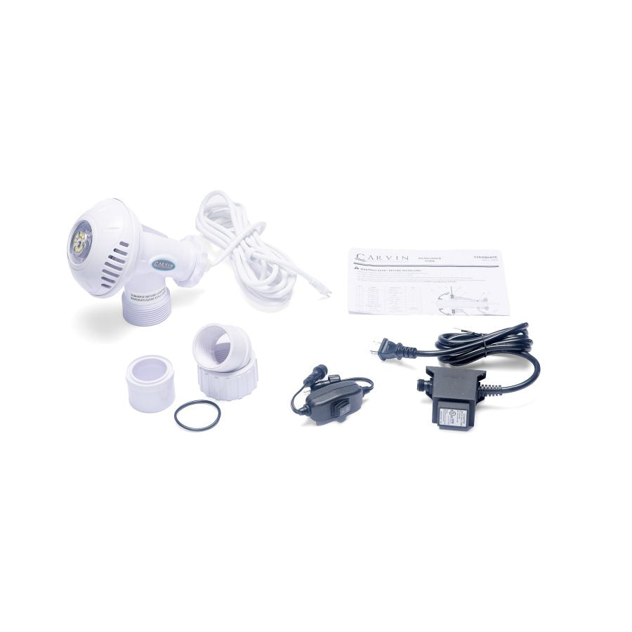 WHITE WATER RETURN STARWHITE SYSTEM W/LED LIGHT,15FT CORD, by carvin pool